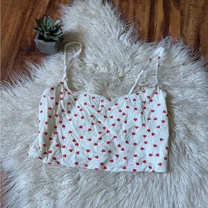 Skims Valentines Heart Cropped Bra Tank